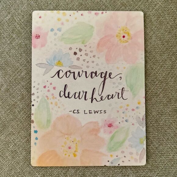 "Courage, Dear Heart" C.S. Lewis Magnet - Picture 3 of 5